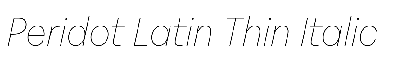 Peridot Latin Thin Italic